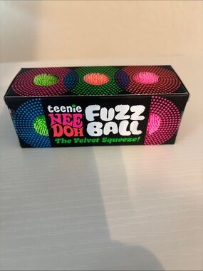 NIB Authentic NeeDoh Velvet Squeeze - Neon Pink, Orange, and Green
